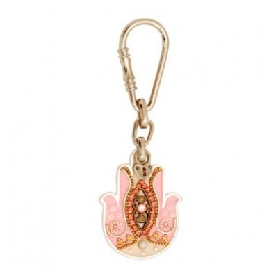 Pink Hamsa Hand Key Chain